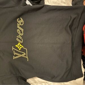 Louis Vuitton Black Crewneck with Yellow Star Accent